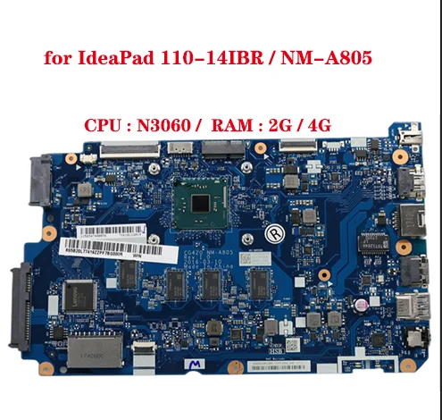 CG420 NM-A805 Lenovo IdeaPad 110-14IBR Ʈ   N3060 RAM: 2G / 4G 100% ׽Ʈ ۾